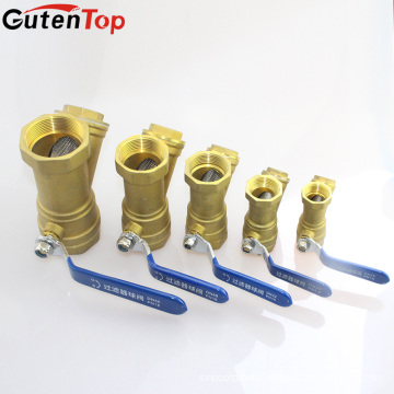 GutenTop High Quality Forged Brass Y Type Strainer Filter Ball Valve1/2'' to 2'' with BSP Thread